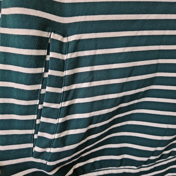 Ampersand Ave Double-Hooded Line It Up Spruce & Grey Sweater Size L - Picture 7 of 11